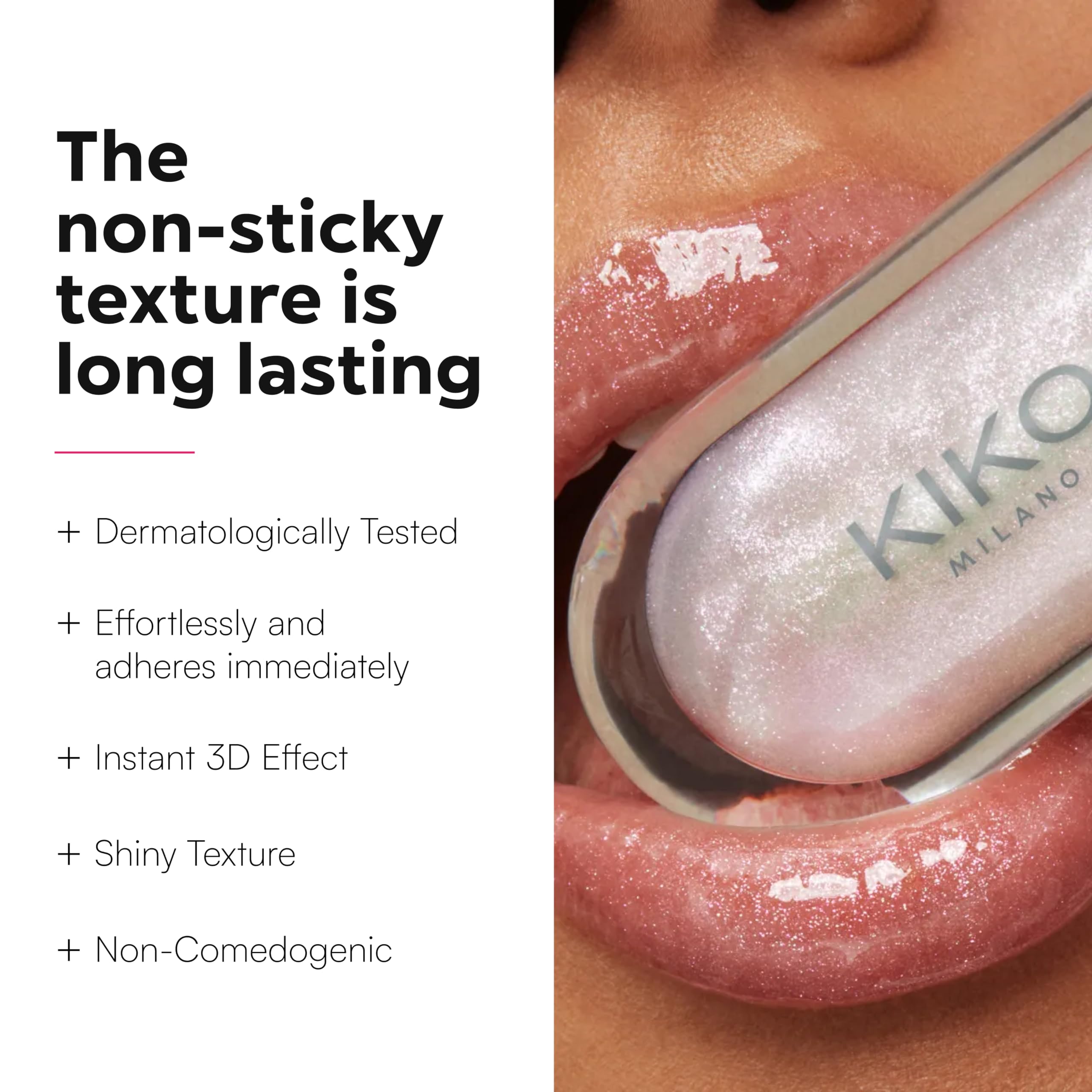 KIKO Milano 3D Hydra Lip Gloss – High Shine, Hydrating, Plumping, Non-Sticky, Moisturizing Lip Makeup - Image 3